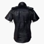 Leather Button Up Shirt Mens