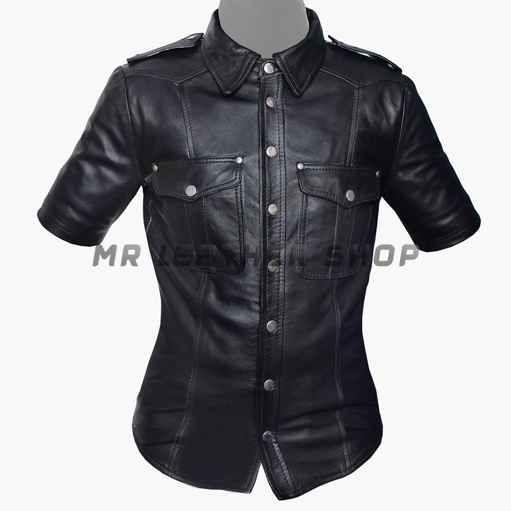 Black Leather Shirts