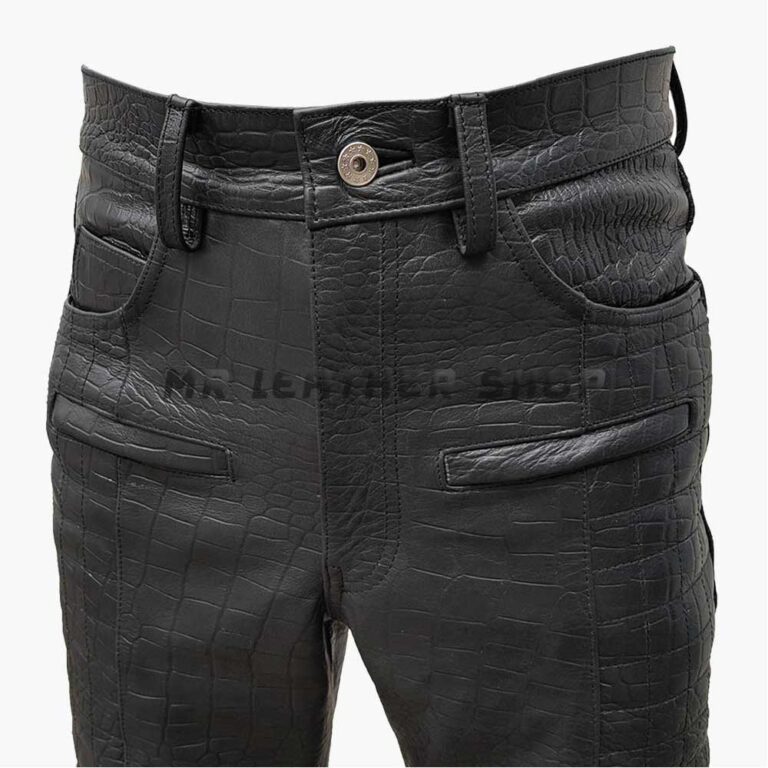 Crocodile Leather Pants - Mr Leather Shop