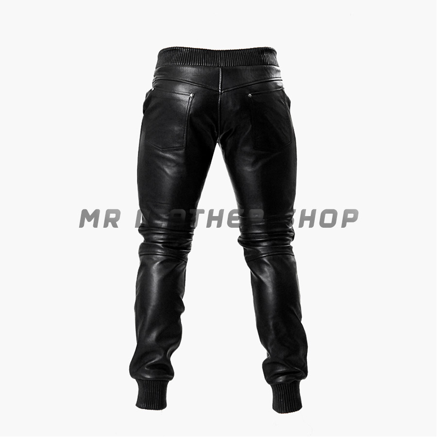 Leather Black Trousers 02