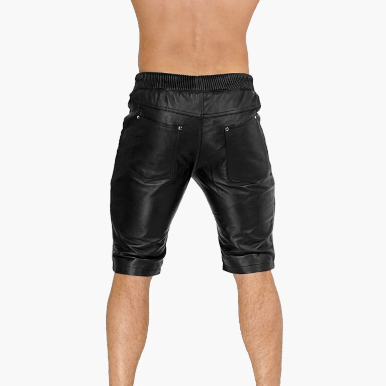 Mens Black Leather Shorts Mr Leather Shop 