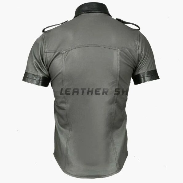 Men's Lambskin Leather Shirt - Image 2