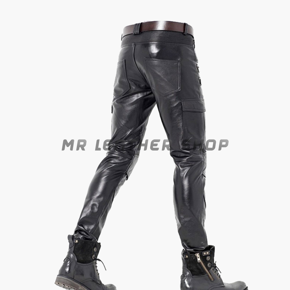 Tight Black Leather Pants 01