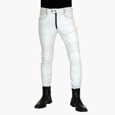 White Leather Pants Mens