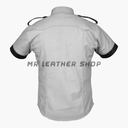 White Leather Shirt