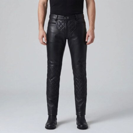 leather pant black