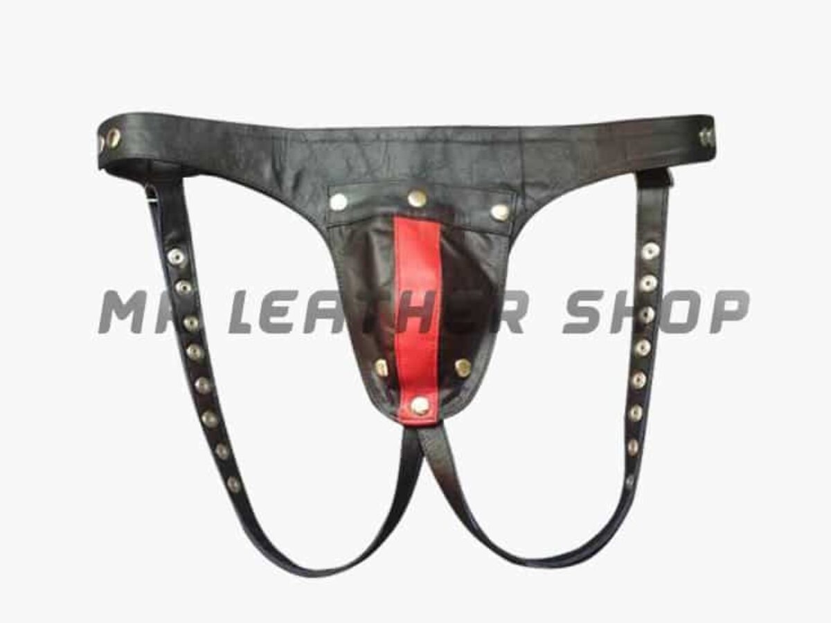 Leather Jockstrap with Removable Pouch - Mr Leather Shop