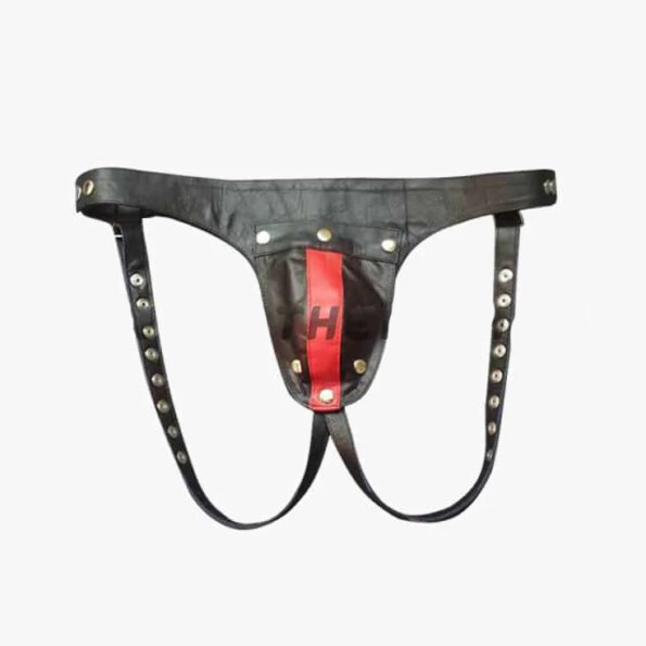 Leather Jockstrap with Removable Pouch