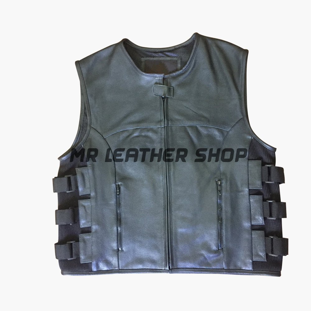 thumbnail image 2 of Faux Leather Zip Front Vest W/ Faux Fur Collar & Concealed Carry Pocket Cw8039 F23 2 of 13