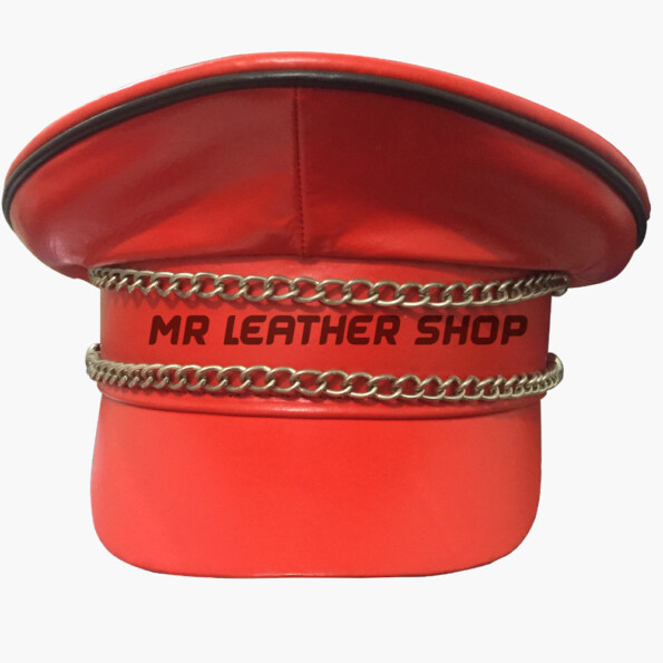 Leather Police Cap