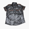 Mens Leather Shirts Black