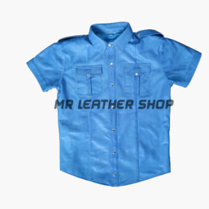 Leather Shirt Men