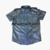 Mens Leather Button Up Shirt