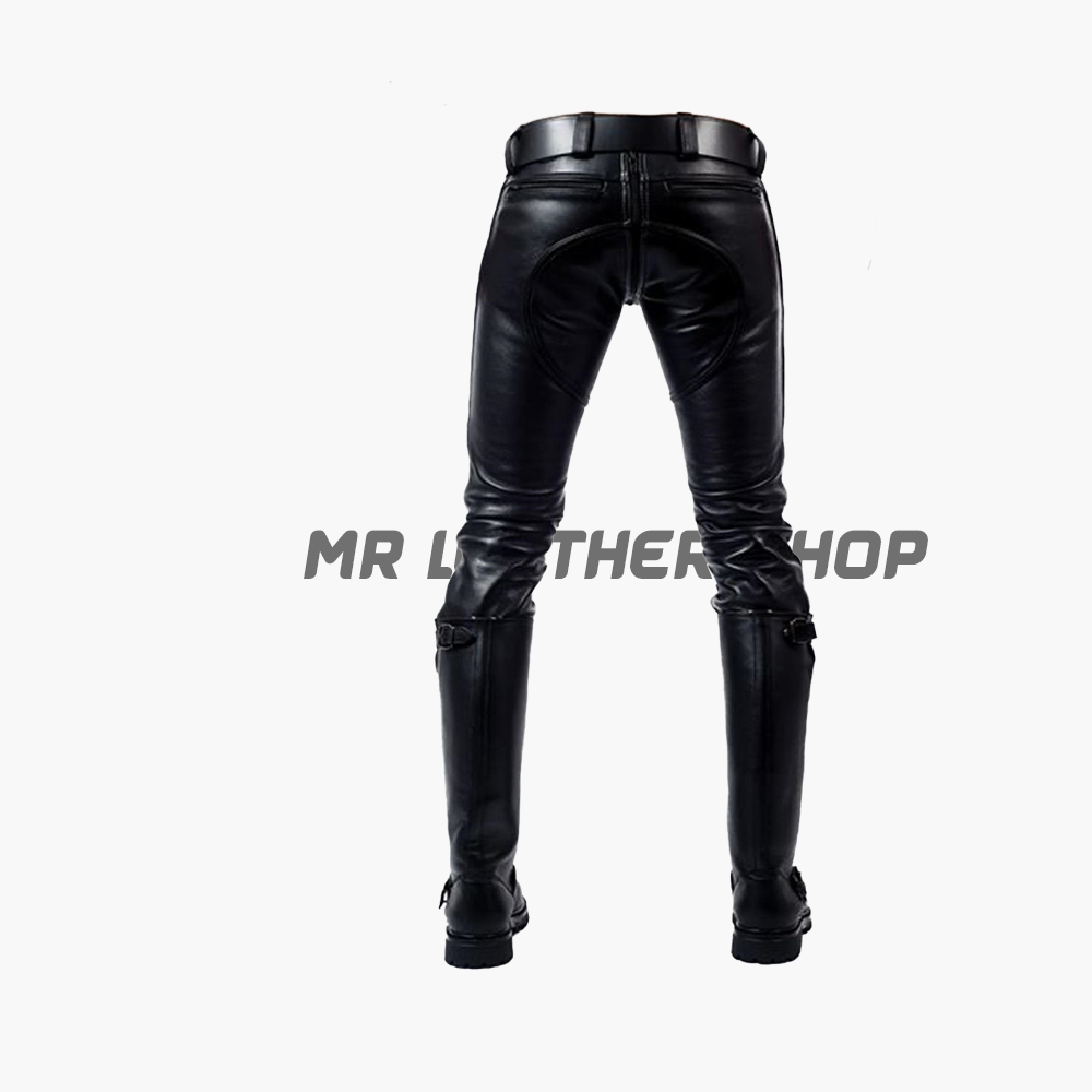 Black Leather Pant -Quilted Pant In Black Color