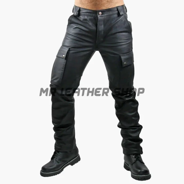 Leather Motorcycle Riding Pants - Made with cowhide leather