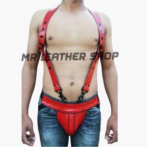 Mens Leather Full Body Harness
