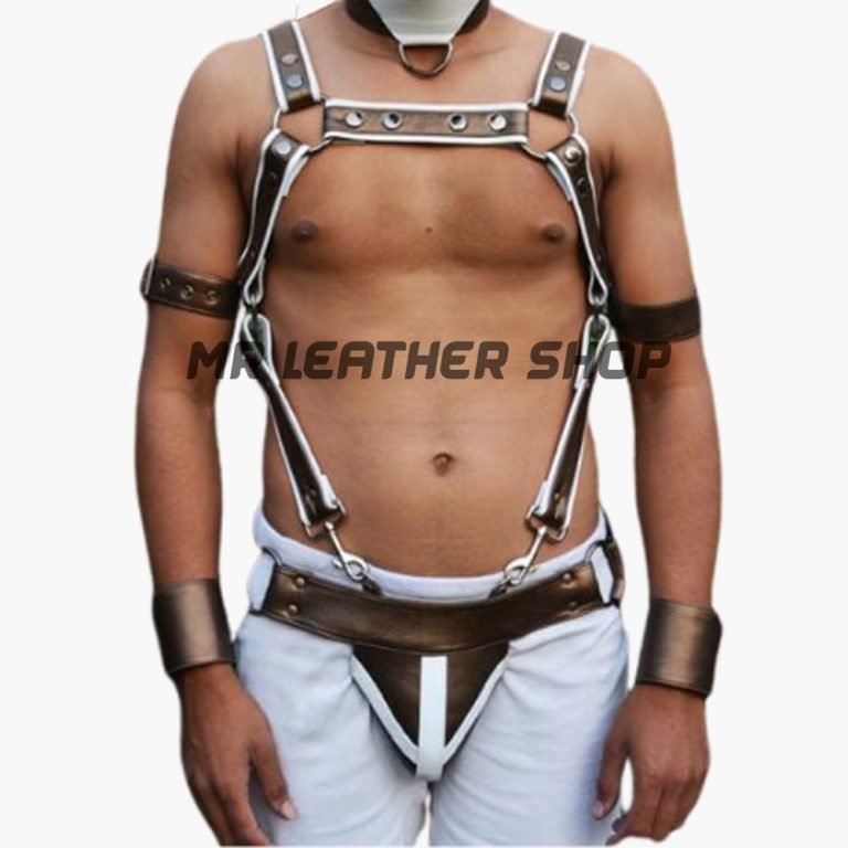 Harness Jacket - Leather Strap Over-Shirt Cage Jacket