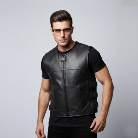 Biker Leather Vest