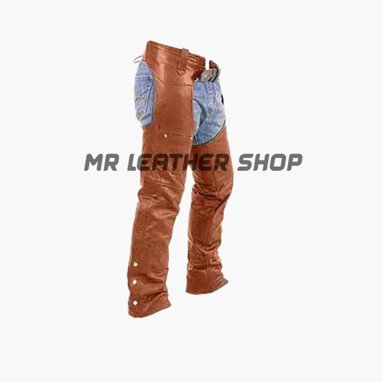Brown Leather Chaps Are Specially Made With Genuine Cowhide Leather.