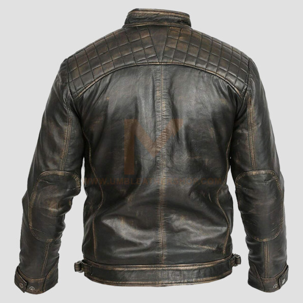 Distress Biker Jacket - Leather Jacket For Men In Distress Look - Mr ...