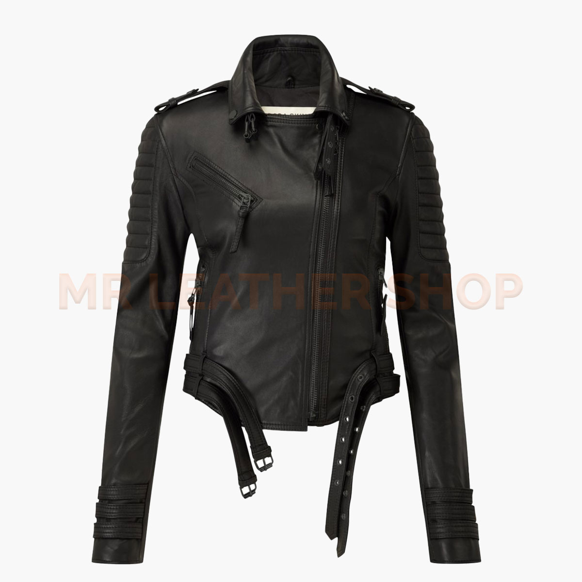 Black Jacket Leather Women - Mr Leather Shop
