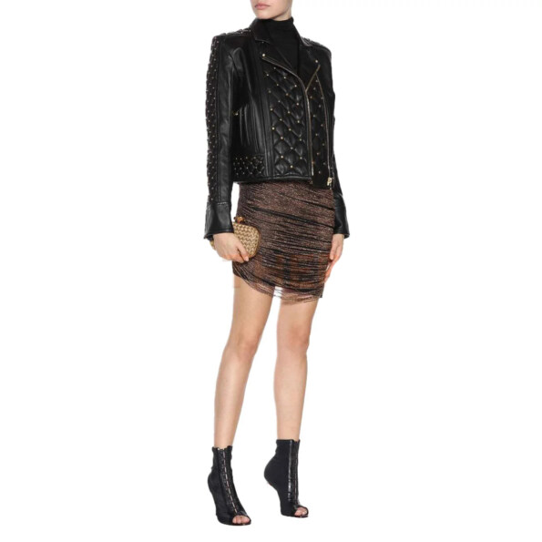 Black Jacket Women Leather - Image 2