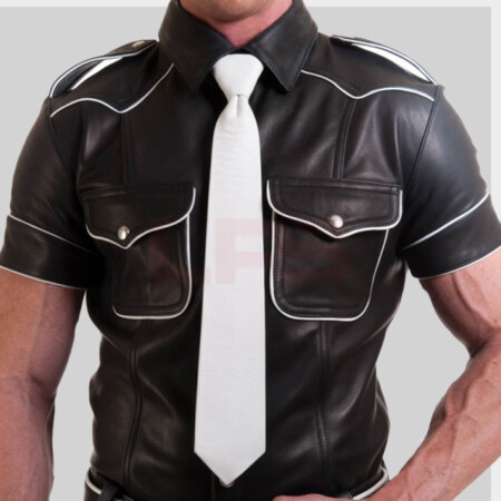 The Short Sleeve Police Shirt by Mr Leather Shop is an ideal blend of functionality, durability, and professional style. Tailored for those who demand comfort and versatility, this shirt is constructed using high-quality, breathable fabric that ensures ease of movement during long hours of wear. Its short sleeve design makes it a practical choice for warm-weather conditions while maintaining the iconic look associated with police uniforms.