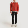 Men's Red Shearling Jacket