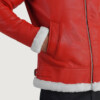 Men's Red Shearling Jacket