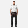 Men’s Luxury Black And White Leather Uniform