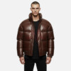 Premium Leather Puffer Jacket
