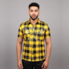 Yellow Flannel Leather Shirt