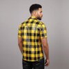 Yellow Flannel Leather Shirt Back View