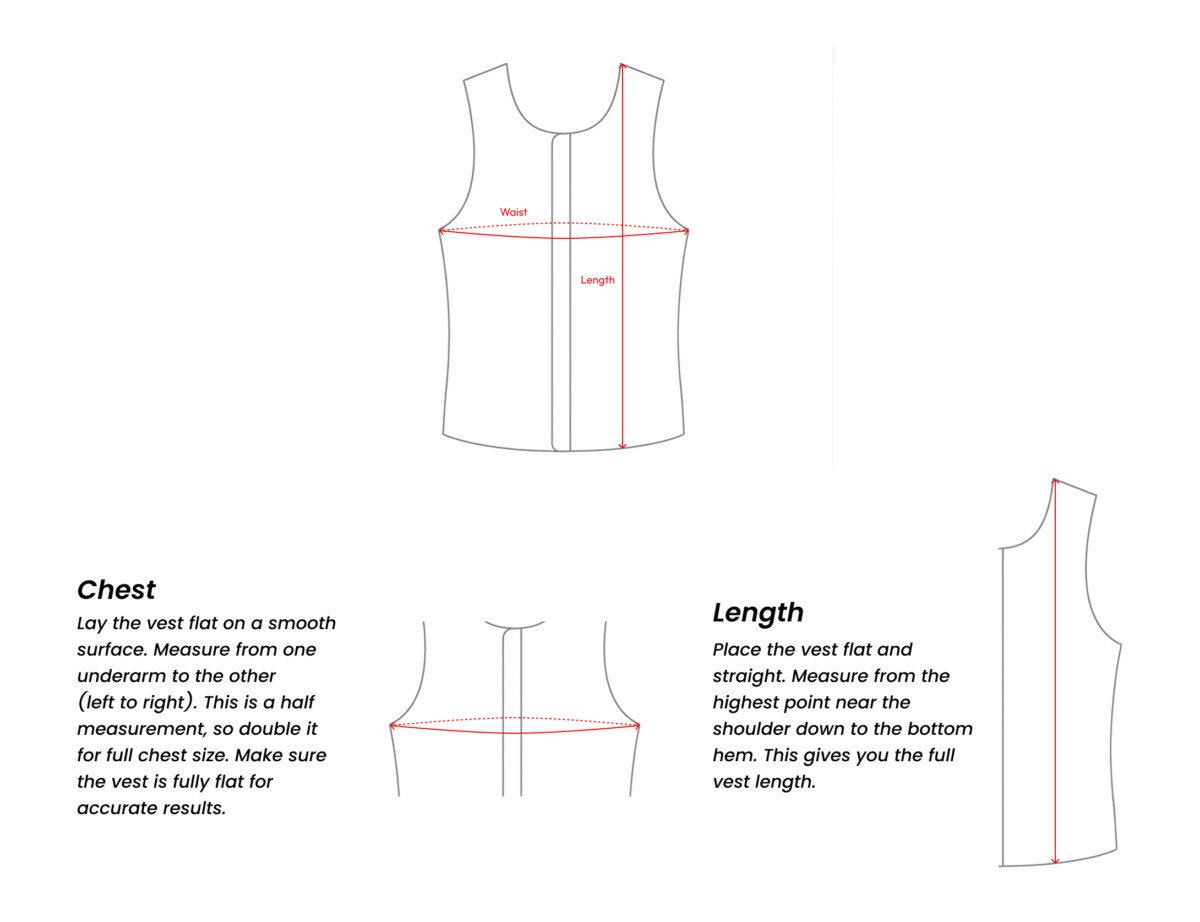 Vest Measurement Vest Measuring Guide - Mr Leather Shop