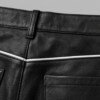 Men's Black Leather Shorts