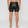 leather zipper shorts