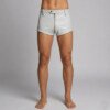 Leather White Shorts