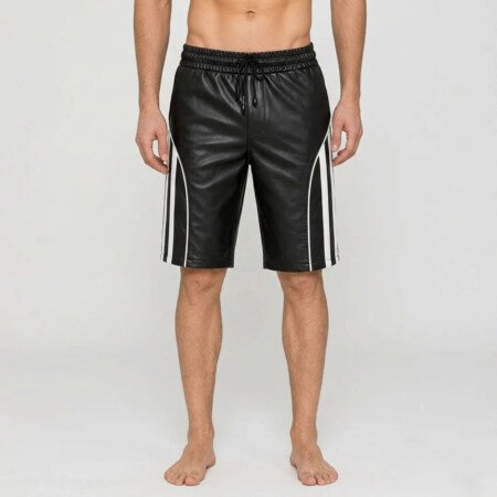 Long Leather Shorts