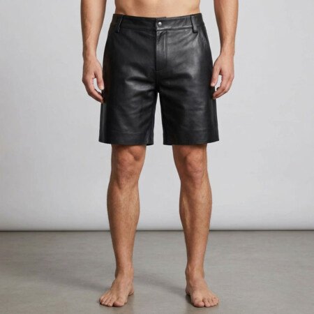 Male Leather Shorts