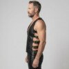 Side Buckles Leather Vest