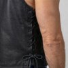 Side Laces Open front Leather Vest
